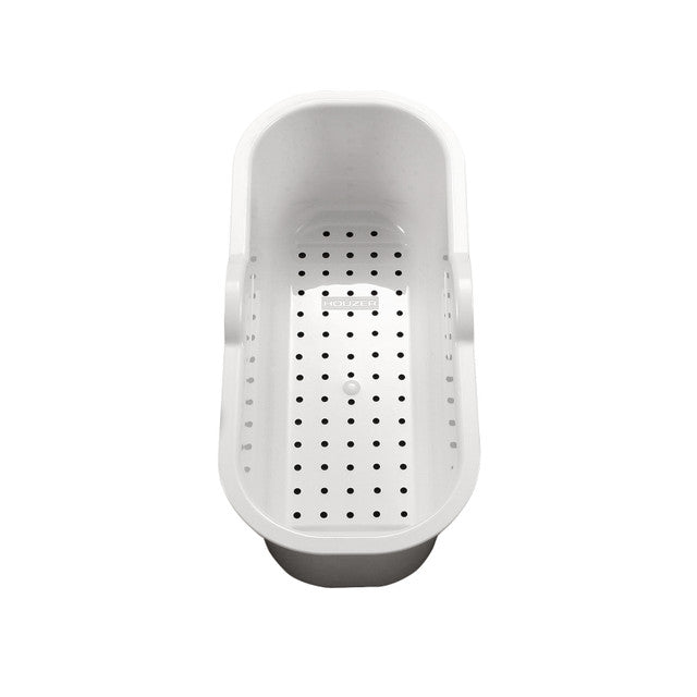 Houzer CL 1120 Plastic Colander - 5 Qt Kitchen Strainer with Handles for Pasta, Vegetables & Fruits - Perfect for Cooking, Washing Produce & Draining in Modern Kitchens