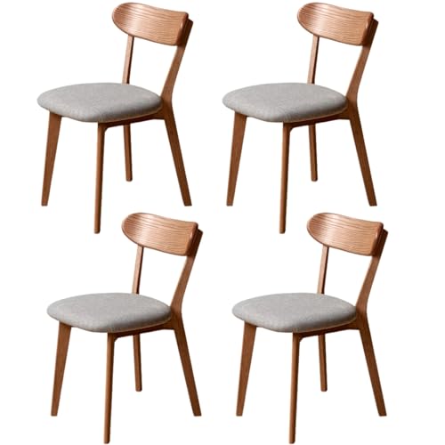 Walnut Color Grey Upholstery