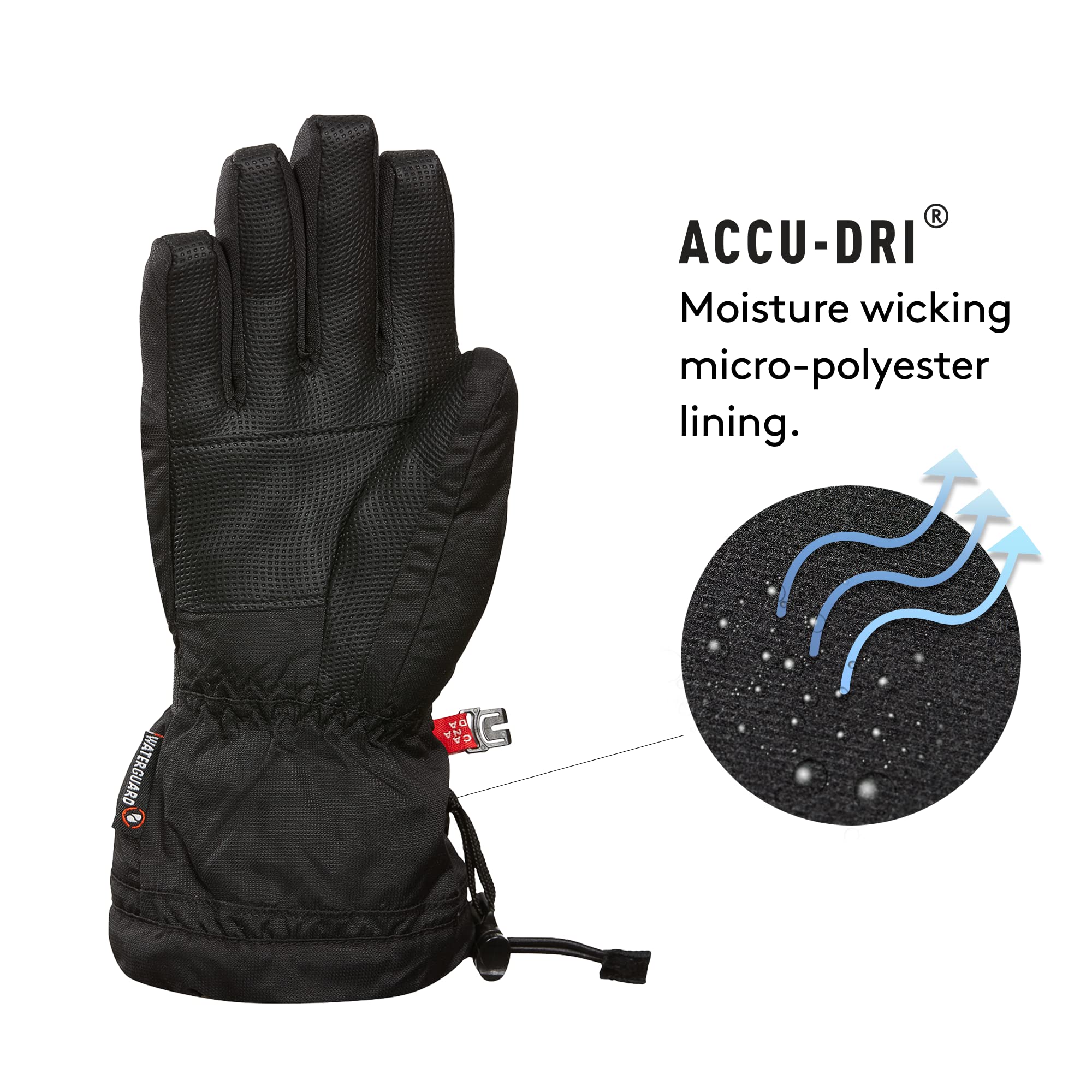 Original KOMBI Waterguard Gloves - Insulated Waterproof Winter Gloves for Kids with Heat Pack Pocket - Unisex Junior Snow Gloves for Skiing, Sledding & Outdoor Play