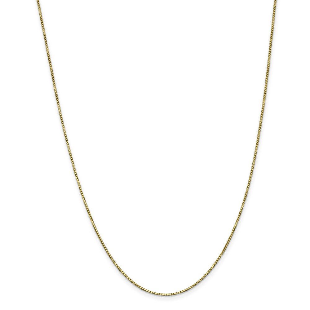 10K Solid Yellow Gold 1mm Box Chain Necklace with Secure Lobster Clasp - Dainty Everyday Jewelry for Women, Perfect Gift for Birthday, Anniversary & Valentine's Day