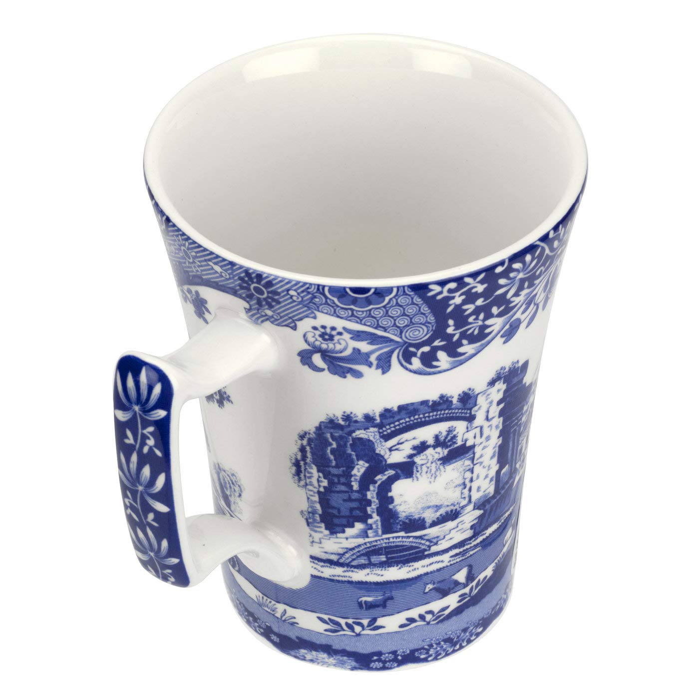 Portmeirion BLI5123 White Ceramic Coffee Mugs - Elegant Tea & Coffee Cups for Home, Office, and Gifting - Perfect for Morning Brews, Afternoon Tea, and Housewarming Presents
