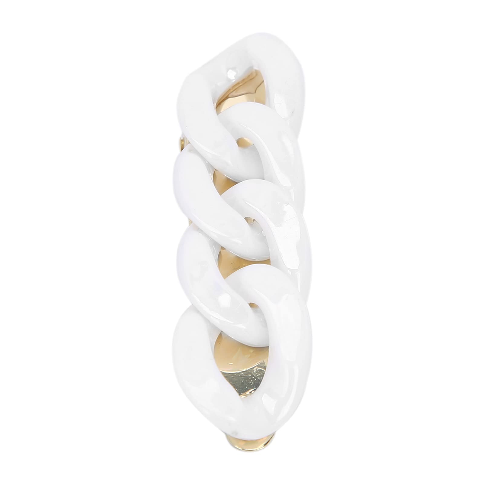 Laser Milk White Hair Clips for Girls - Secure Hair Barrettes for Daily Wear, School, Dance Parties & Special Occasions