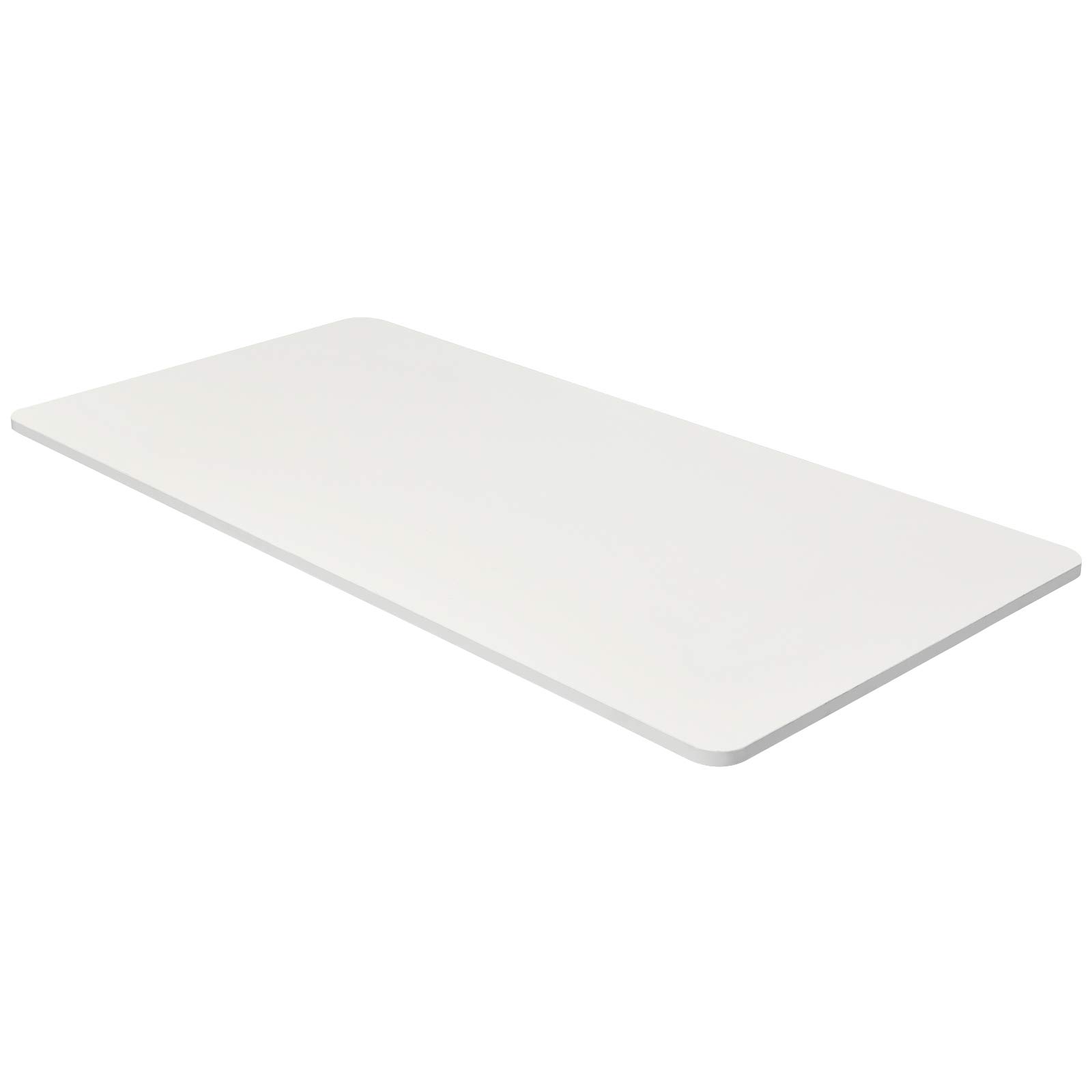 Tangkula 55 x 28 Inches Solid Wood Table Top - Universal Standing Desk Surface for Electric Height Adjustable Frames, Rectangular Office Desk Countertop (White) - Perfect for Home Office, Study & Workspace Setup