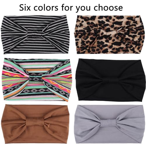 Headbands Color-6 Pcs Solid Color and Printed