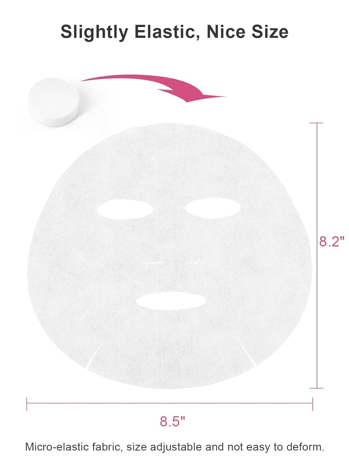 20Pcs Compressed Facial Sheet Masks - DIY Disposable Coin-Shaped Face Mask Paper for Skin Care | 100% Non-Woven Fabric with 50 Cotton Balls | Perfect for Travel, Spa, Daily Hydration & Beauty Routine