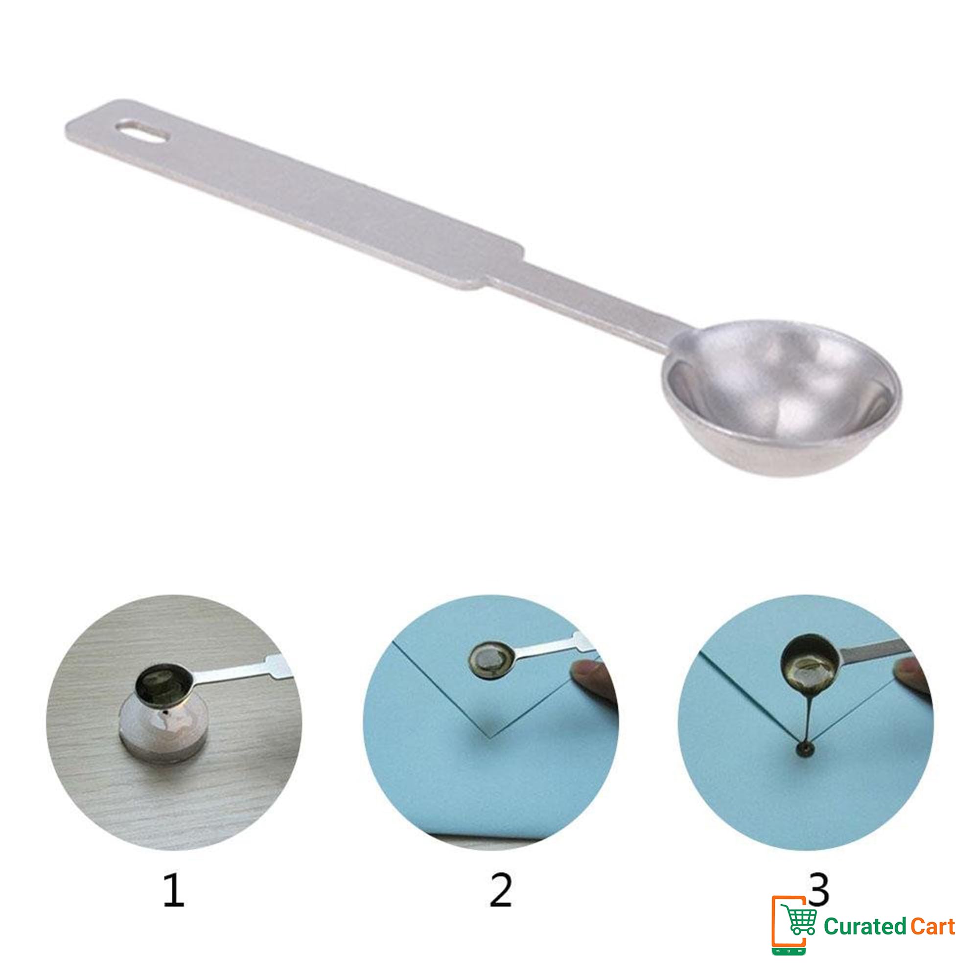 Premium Wax Spoon Set for Sealing & Melting Wax Beads - 2 Pack for Wax Seal Warmers, DIY Candles & Craft Projects - Ideal for Wedding Invitations, Gift Wrapping & Scrapbooking