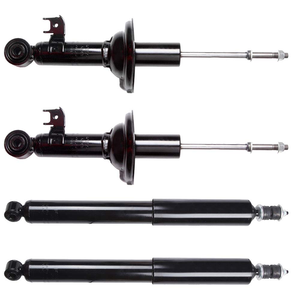 SCITOO Front & Rear Gas Shock Absorbers Set of 4 - Compatible with 2005-2015 Toyota Tacoma (Models 349011, 37279, 341458, 71105, 341459, 71106) - Perfect for Off-Roading, Daily Commuting & Heavy Loads
