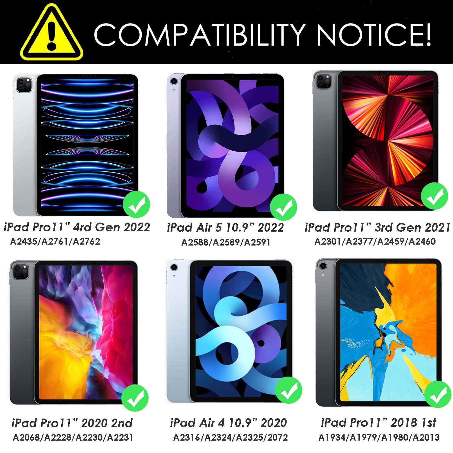 iPad Air Keyboard Case 11 inch (M2) - Compatible with iPad Air 5th/4th/3rd/2nd/1st Gen (10.9