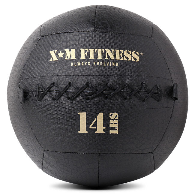 XM FITNESS 14lbs Wall Ball - Medicine Ball for CrossFit, Strength Training & Home Gym Workouts - Perfect for Slam Balls, Squat Throws & Functional Fitness Exercises