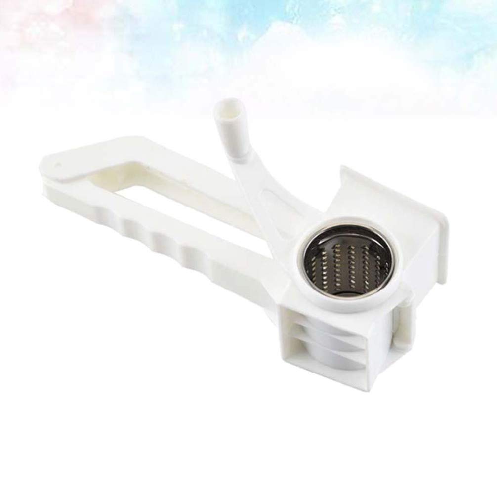 Hemoton Rotary Cheese Grater - 1pc Handheld Cheese Slicer & Shredder with Crank Handle, Multi-Purpose Kitchen Tool for Grating Cheese, Carrots & Vegetables - Perfect for Pizza, Pasta & Salad Prep
