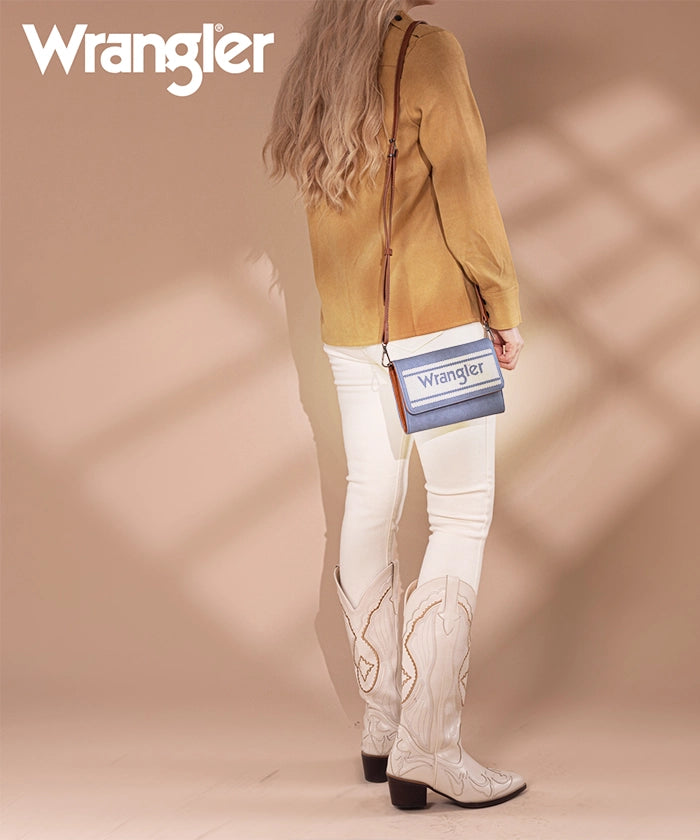 Wrangler Flap Canvas Mini Crossbody Purse for Women - Stylish Small Shoulder Bag with Adjustable Strap - Perfect for Travel, Shopping & Everyday Use