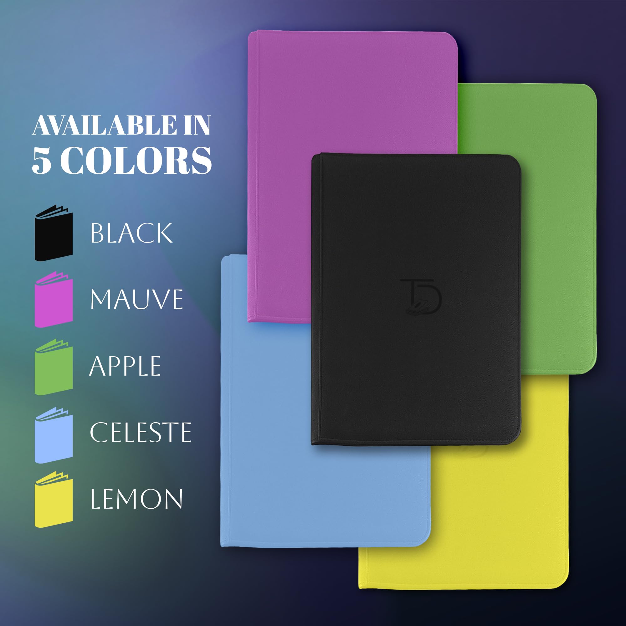 TopDeck 200 TopLoader Binder - 9 Pocket Trading Card Binder Album for Yugioh, Magic the Gathering & Pokemon Cards - Premium TCG Storage with Secure Sleeves - Sports & Collectible Card Holder (Blue) - Perfect for Card Collectors, Tournaments & Displaying Your Valuable Collection