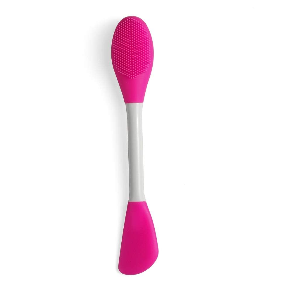 Zoxito Double-Ended Silicone Face Mask Brush - Professional Makeup Applicator for Mud, Clay & Charcoal Masks | Soft Beauty Tool for Cream & Lotion Application | Perfect for Spa, Home Facial & Skincare Routine