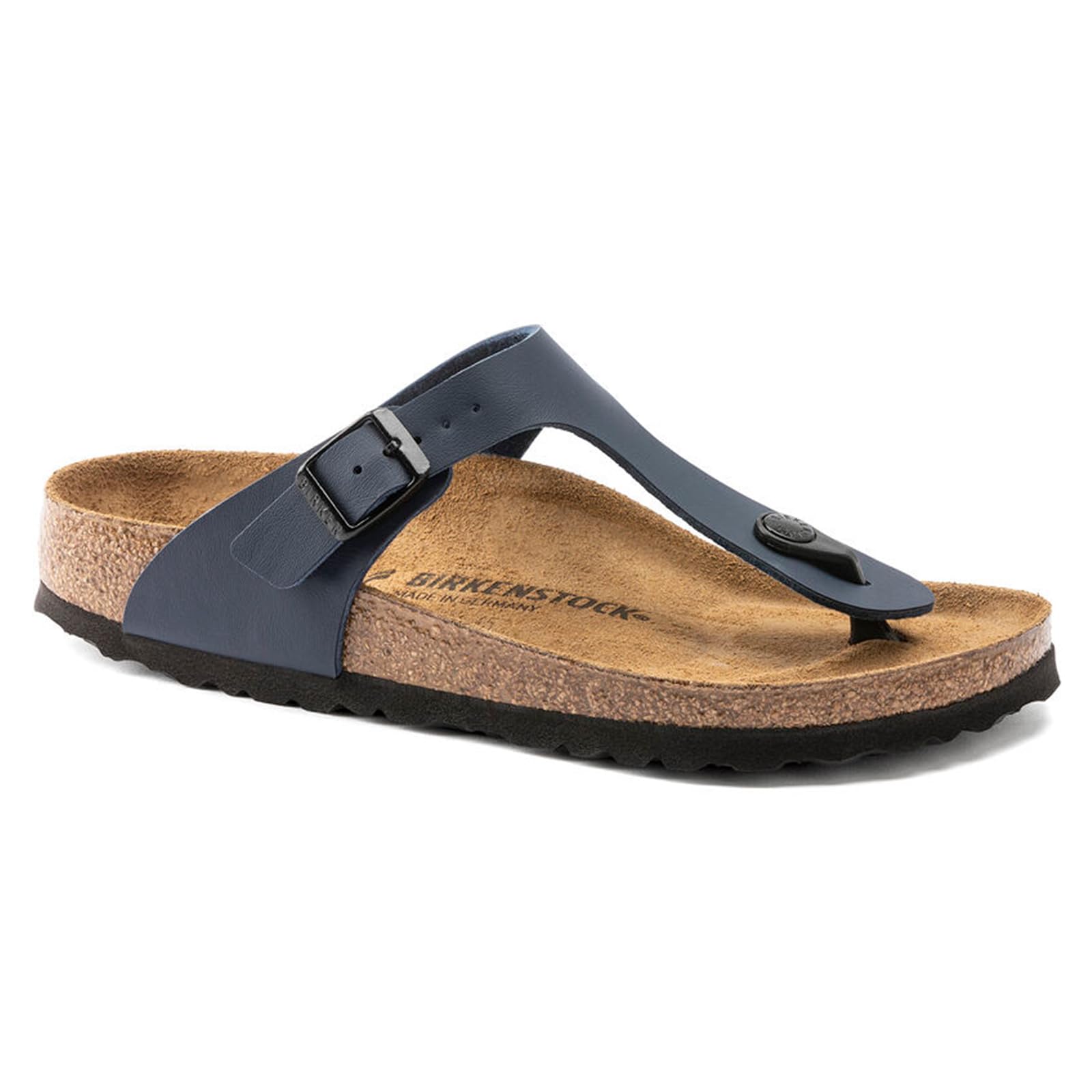 Birkenstock Women's Arizona Soft Footbed Sandals - Comfortable Blue Leather Slides for Women, Size 36 | Perfect for Beach, Casual Wear & Summer Outfits