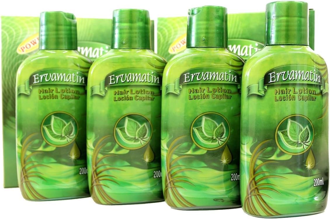 Natural Hair Thickening Lotion - Strengthens & Restores Thin Hair, Promotes Growth & Volume for All Hair Types - 4 Pack (200ml Each) - Perfect for Daily Use, Styling & Hair Care Routine