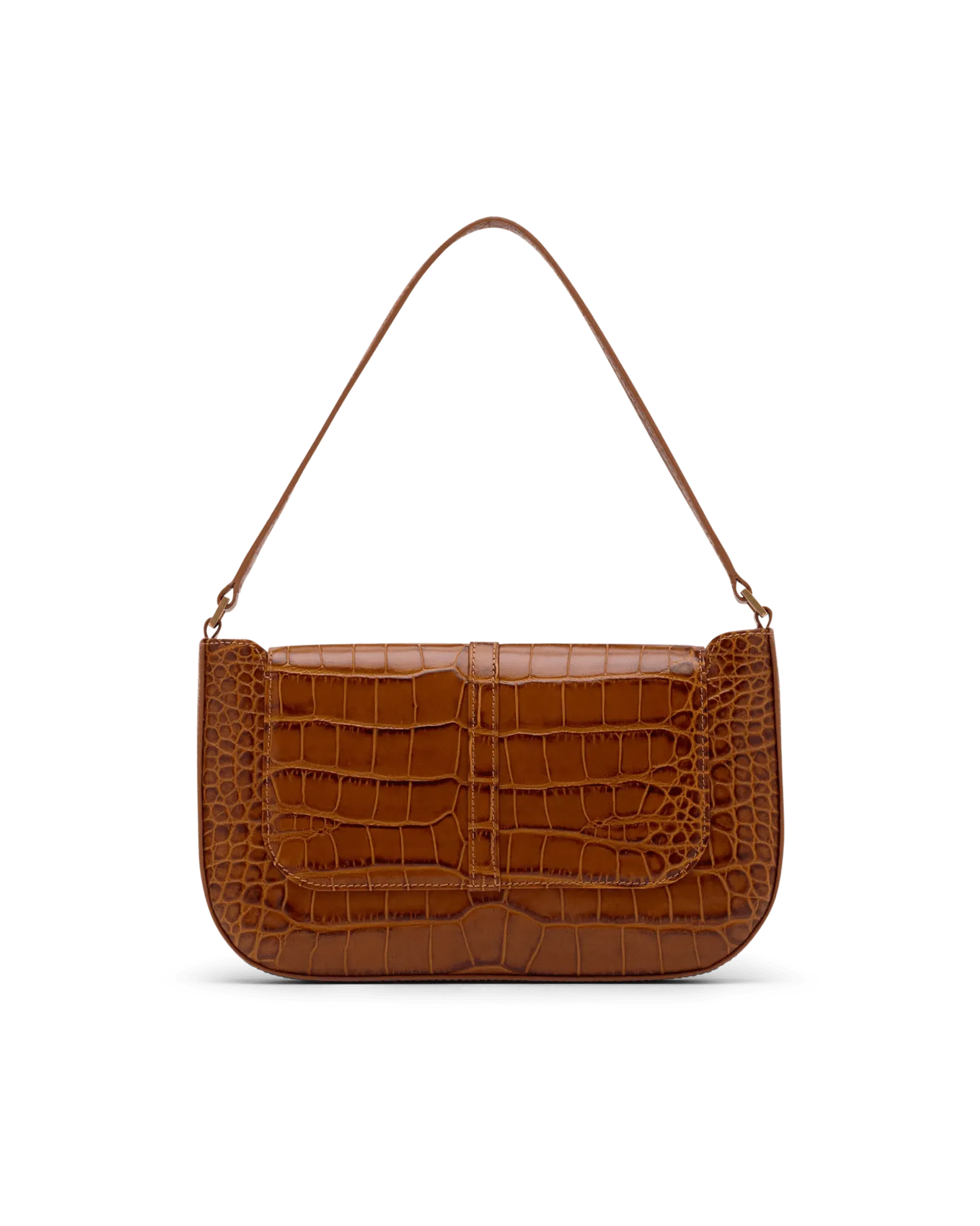 Miranda Croc Effect Shoulder Bag - Fashionable Vegan Leather Purse for Women, Trendy Crossbody Handbag for Daily Use, Work, and Evening Out