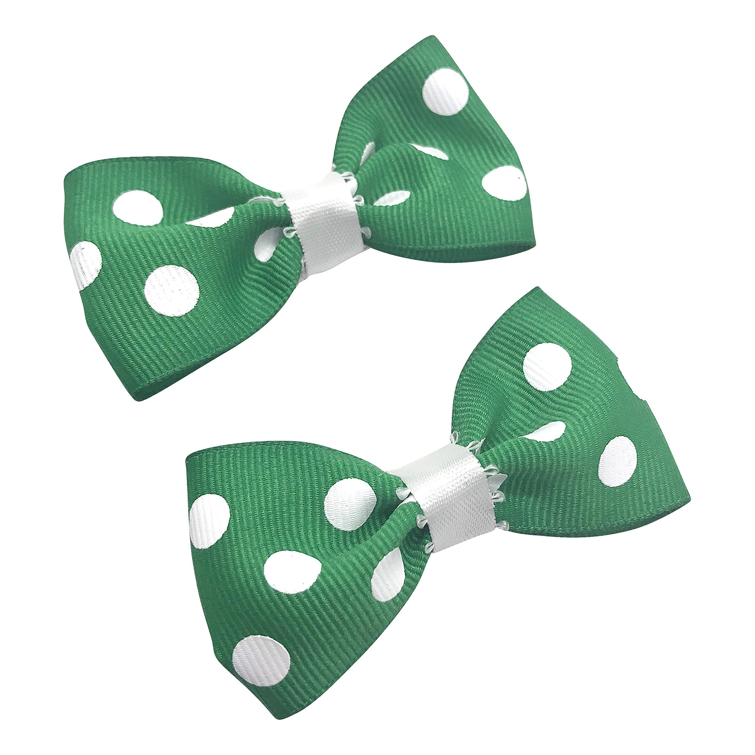 Christmas Hair Bows for Girls - Winter Holiday Pigtail Bows for Toddlers & Kids - Party & Gift