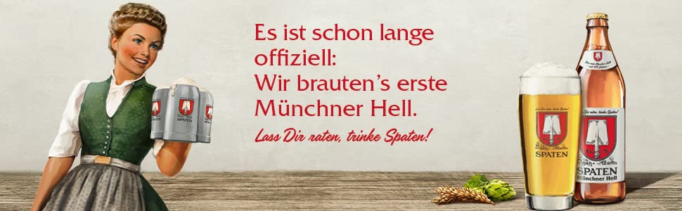 Spaten Münchner Hell Beer - Authentic Munich Helles Lager - 6L Perfect Draft Keg for Home & Commercial Use - Reusable Party & Event Beer Keg