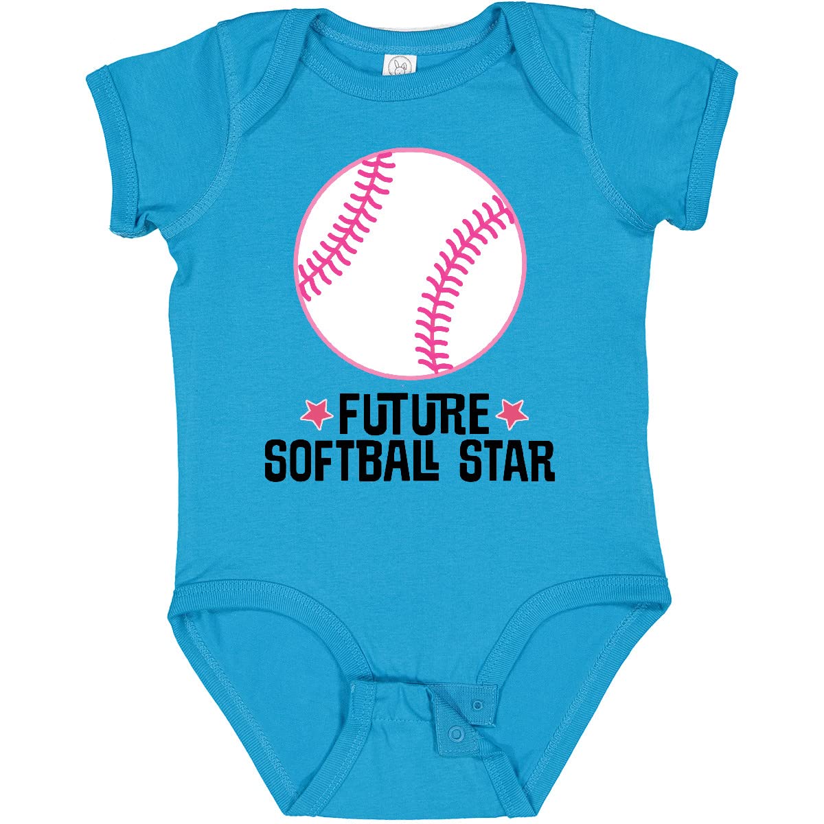 Inktastic Future Softball Star Sports Baby Bodysuit - Soft & Comfortable Infant Onesie for Baseball Lovers - Perfect for Game Day, Team Spirit & Cute Baby Photos