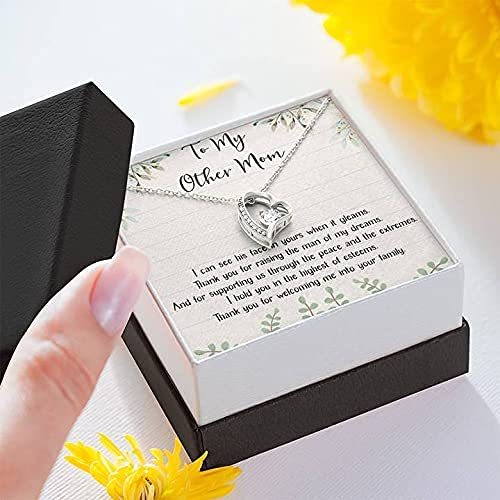 To My Other Mother Necklace with Message Card - Forever Love Pendant for Stepmom, Bonus Mom & Mother Figures - Thoughtful Gift for Mother's Day, Birthday, Christmas & Holidays - Perfect for Welcoming New Family Members & Showing Appreciation