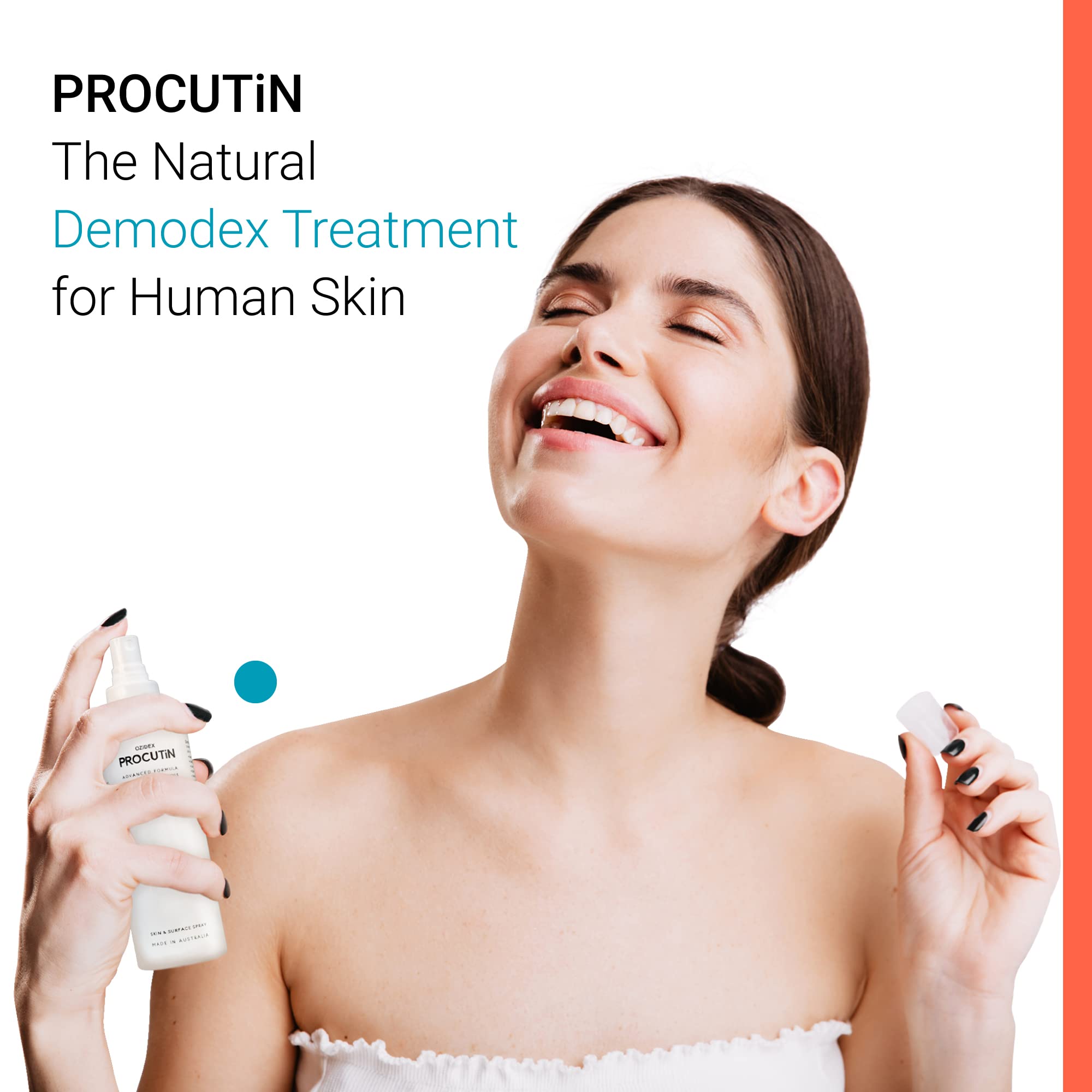 Procutin Spray - Advanced Herbal Formula for Hair & Skin Health | Natural Demodex Treatment with Ozidex | Pack of 3 | Perfect for Scalp Care & Facial Skin Revitalization