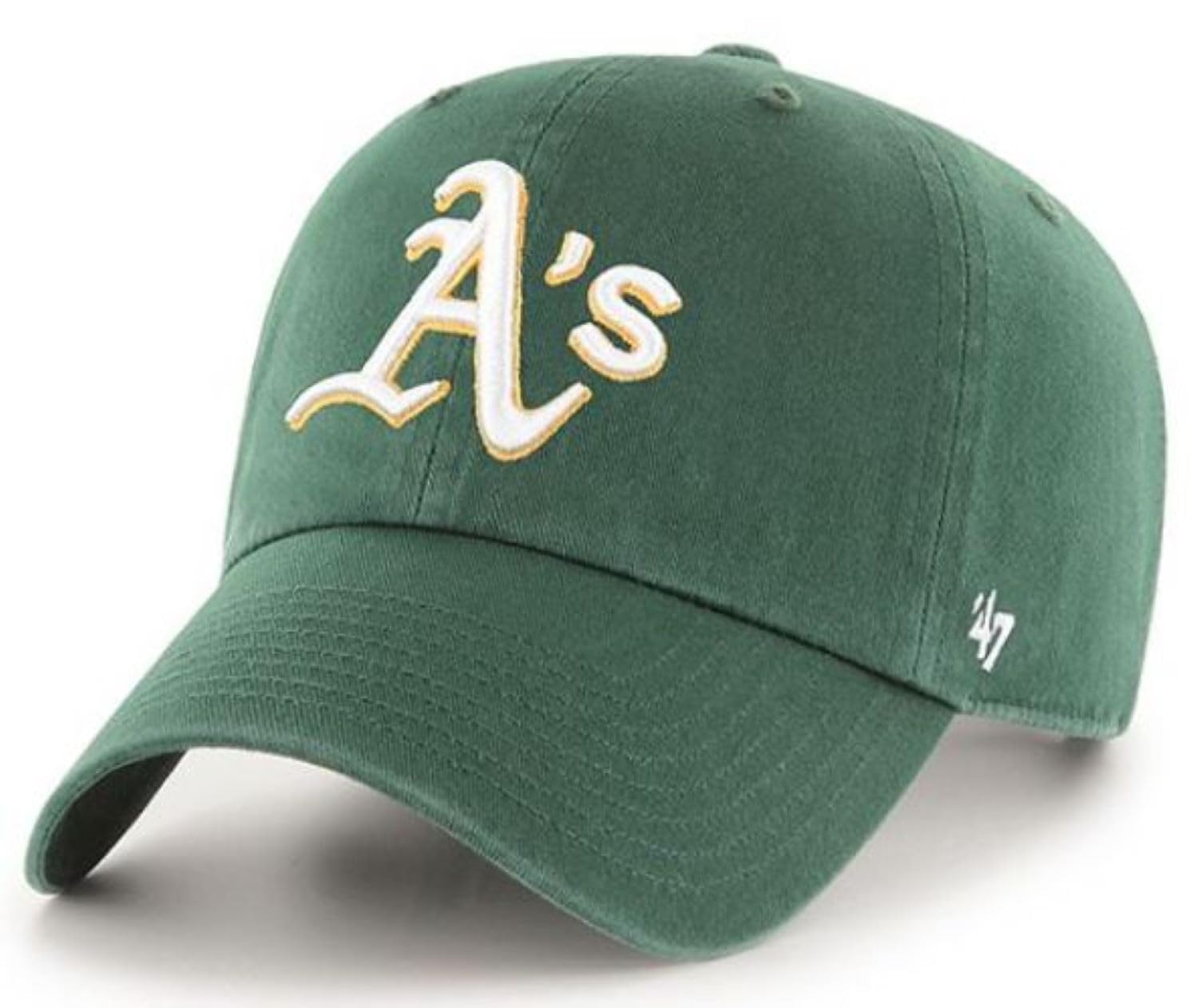 Oakland Athletics Adjustable Baseball Cap - 47 Brand MLB Hat for Men & Women - Green Snapback for Sports, Outdoor & Casual Wear