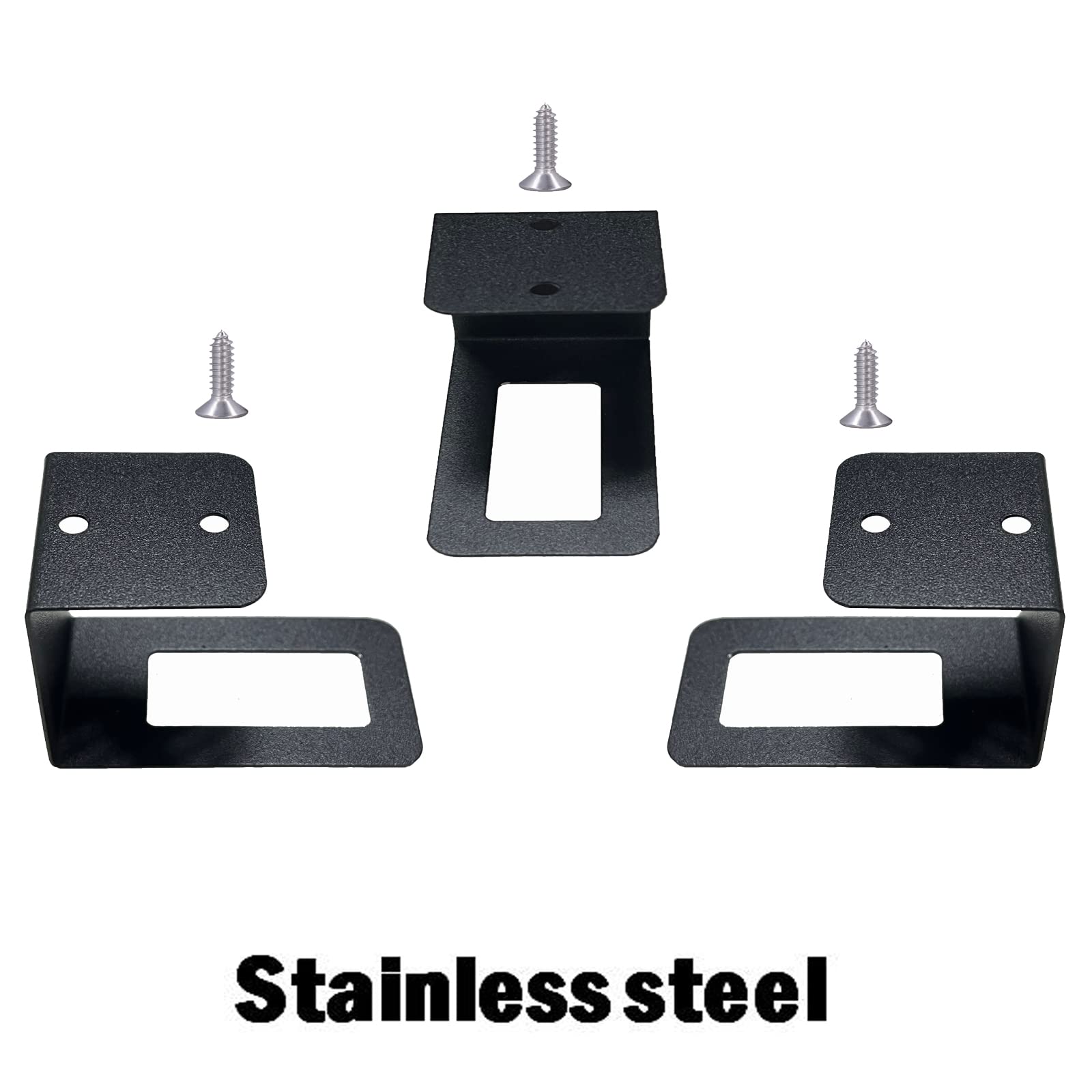 Pmsanzay Under Desk Laptop Holder Organizer Rack with Screws, Compatible with Laptops, Keyboards, Routers, Modems, Cable Boxes, Network Switches & More, Supports Devices up to 1.8 inches Thick, Black Stainless Steel, Perfect for Home Office and Workspace Organization