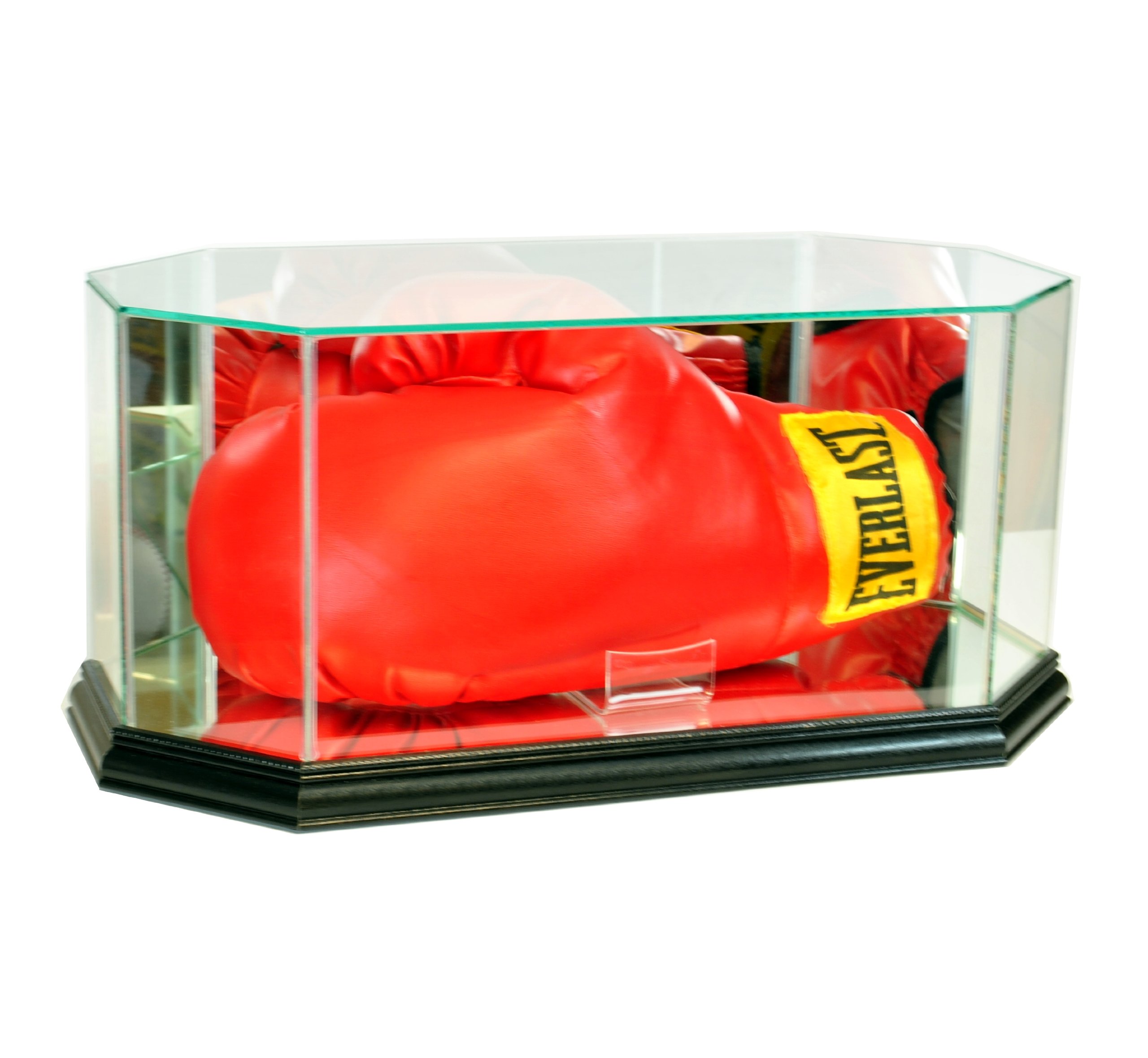 UFC Octagon Full Size Boxing Gloves Display Case - Shatterproof Glass Showcase for Collectibles, Memorabilia, and Sports Decor - Perfect for Home Gym, Man Cave, or Sports Bar Display