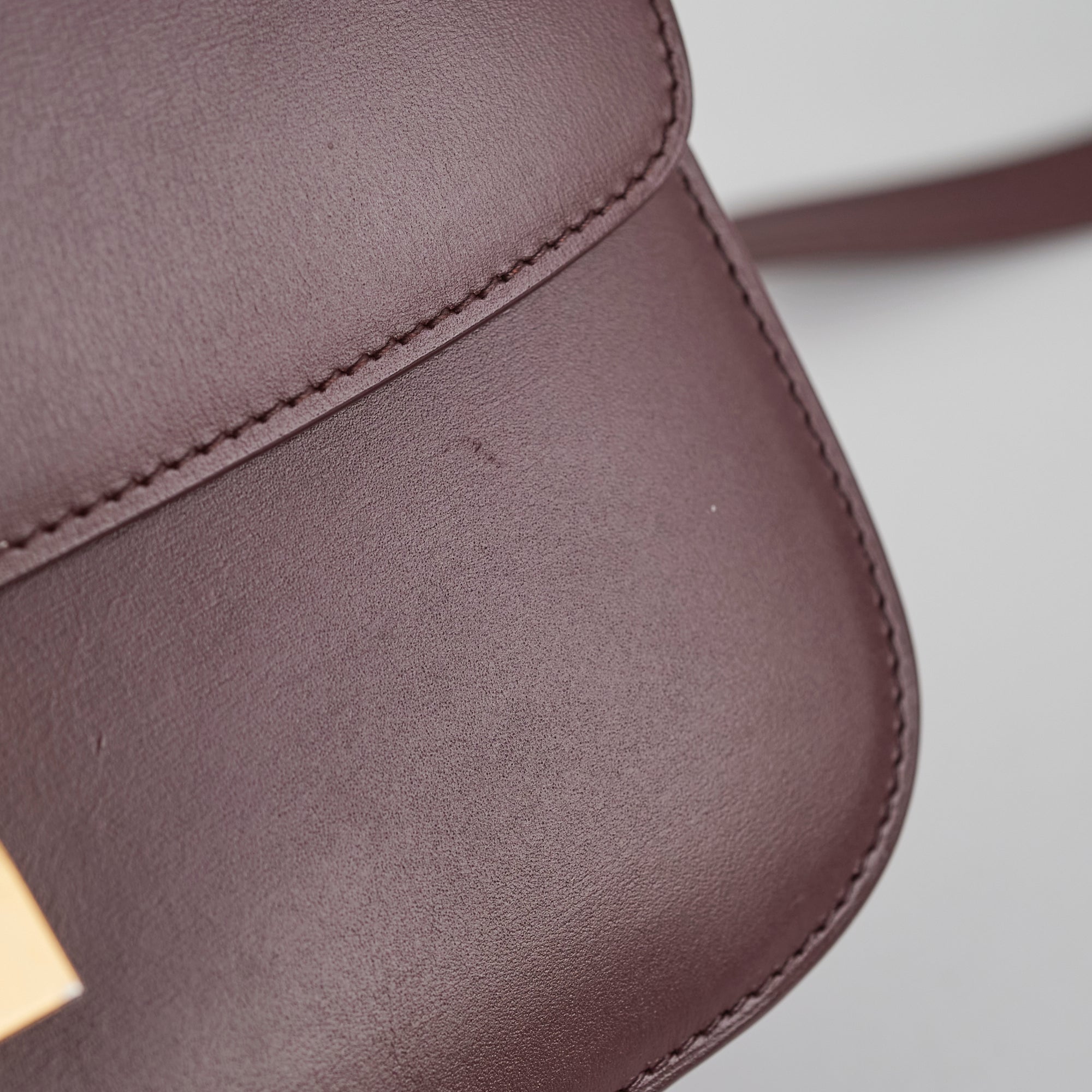 Celine Medium Box Burgundy Leather Crossbody Bag for Women - Luxury Designer Handbag for Work, Travel & Everyday Use