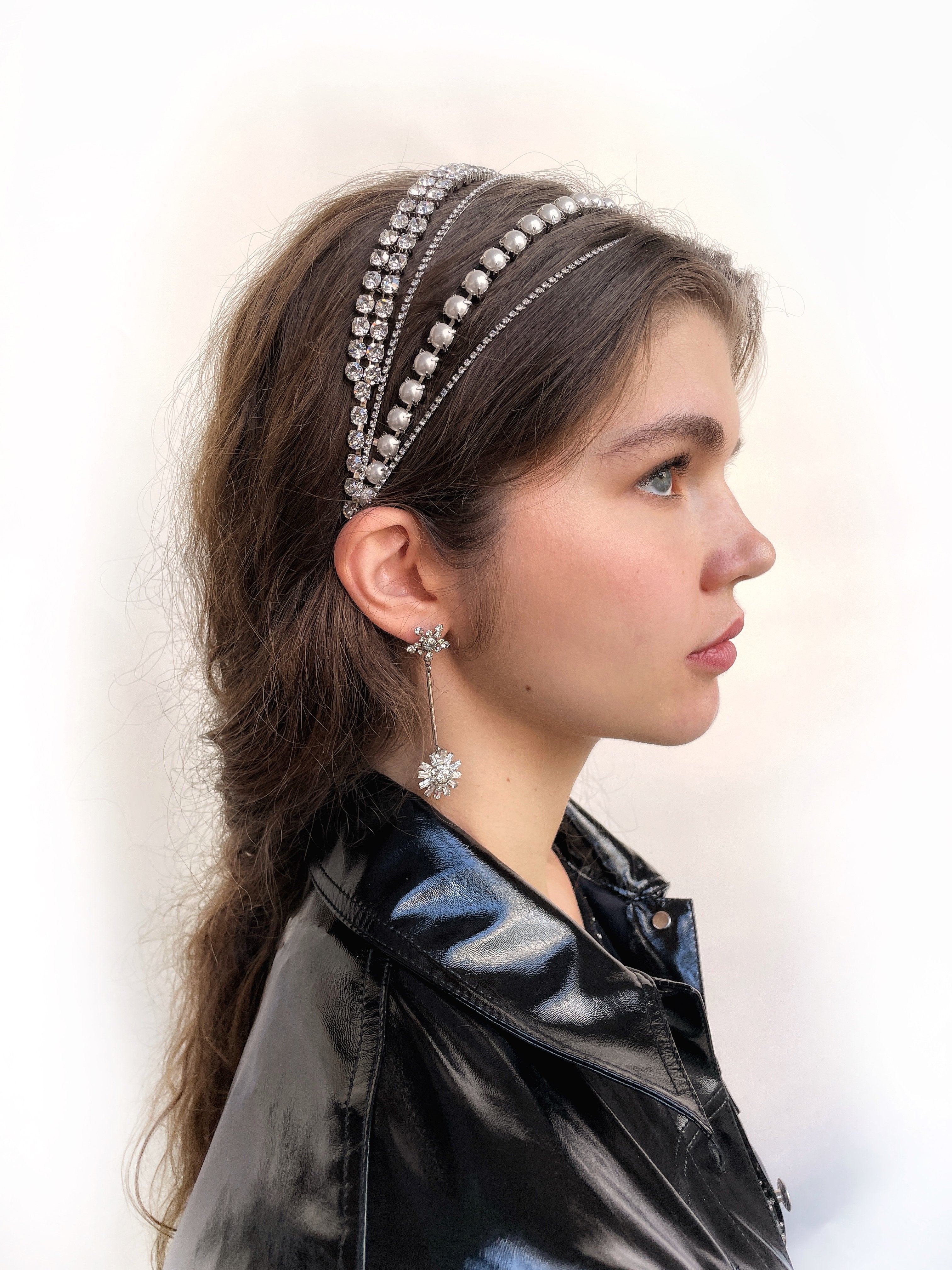 Vera Crystal Headband for Women - Elegant Rhinestone Hair Accessories for Parties, Weddings & Special Occasions