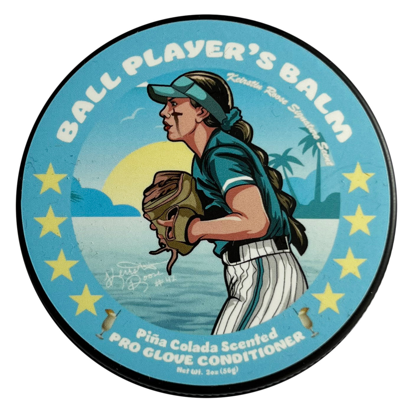 Ball Player's Balm: 2oz Pineapple Coconut Scented Professional Baseball Glove Conditioner – Perfect for Breaking In & Maintaining Leather Gloves