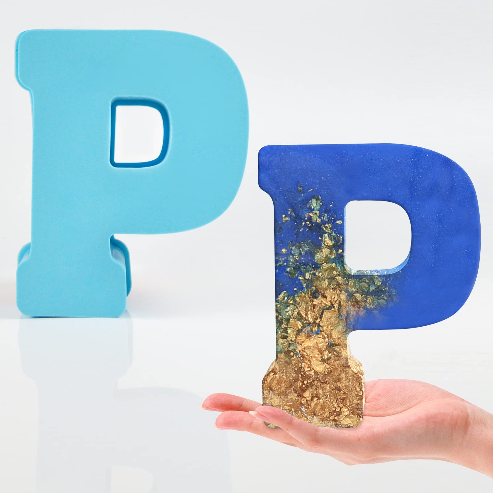 6 Inch 3D Silicone Alphabet Resin Molds A-Z - Large Letter Molds for Epoxy Resin Crafts, DIY Home Decor & Party Decorations - Perfect for Making Giant Resin Letters, Art Projects, and Personalized Gifts