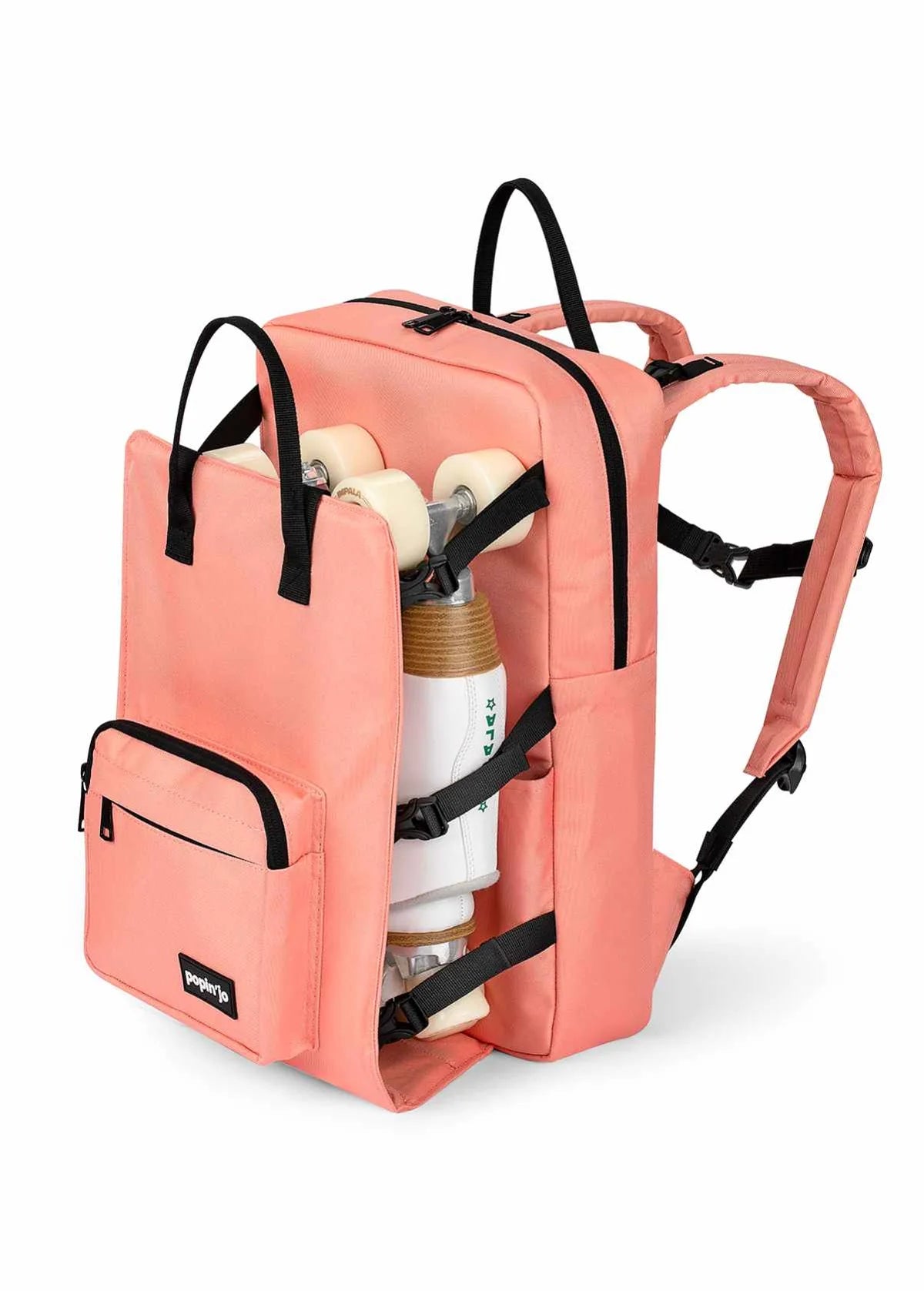 Popin'jo Big'Jo V2 Skateboard Backpack - Durable Waterproof Skate Bag for Men & Women with Padded Laptop Compartment - Perfect for Skateboarding, School, Travel & Daily Commute