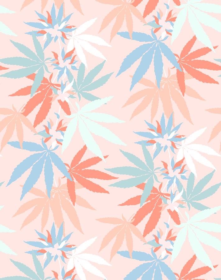 Nathan Turner 'Girls Best Friend' Peach Floral Wallpaper - Elegant Peel & Stick Wallpaper for Girls' Bedroom, Nursery, or Playroom Decor