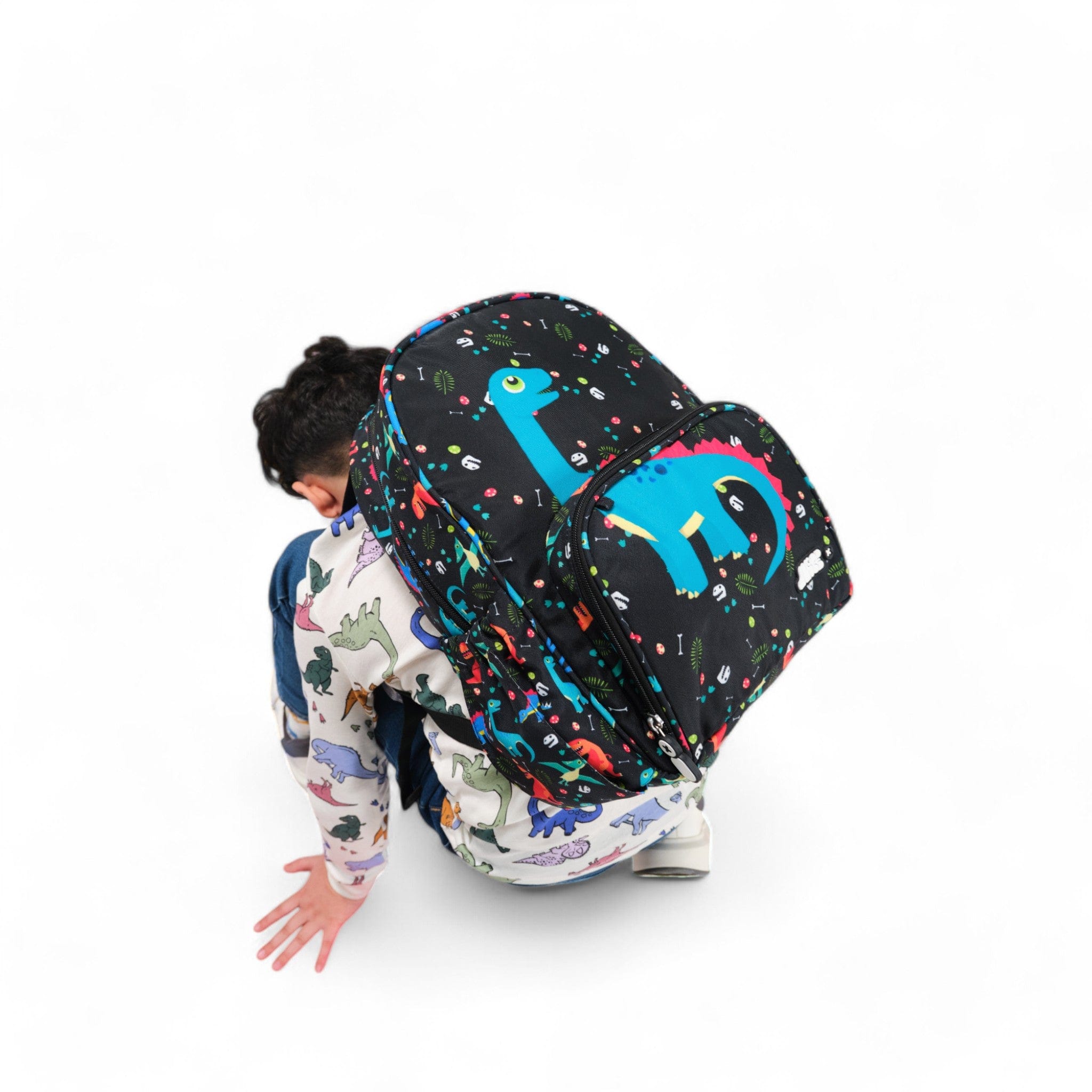 Durable Mighty Dino Medium Backpack for School, Travel & Outdoor Adventures - Water-Resistant Laptop Bag for Kids & Teens