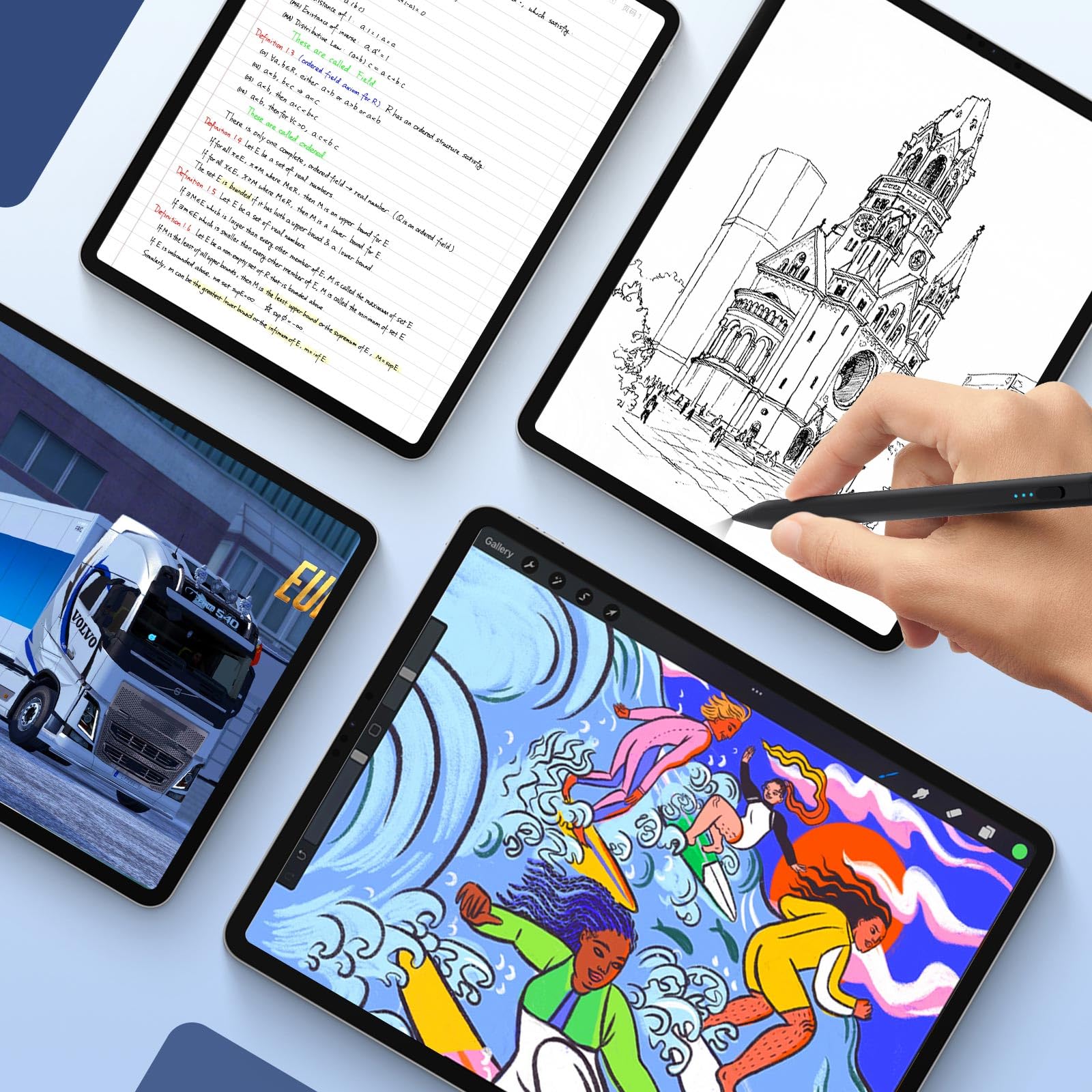 Apple Pencil 2nd Generation Stylus Pen - Fast Charging Compatible with iPad Pro M4, 12.9