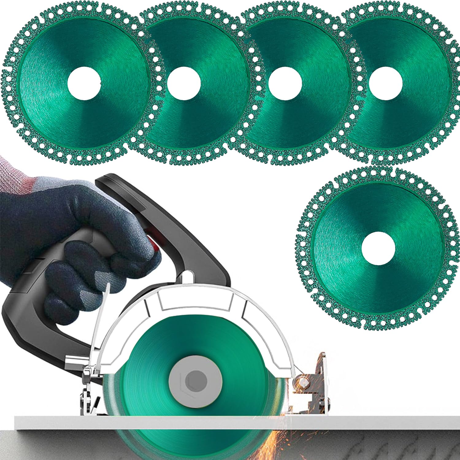Indestructible Disc 2.0 - 7/8 Inch & 4 Inch Angle Grinder Cutting Wheel for Ceramic Tile, Glass, Metal & Wood (2025 Upgraded Version) | Fast Cutting Multi-Purpose Saw Blade for DIY Projects & Professional Construction Work