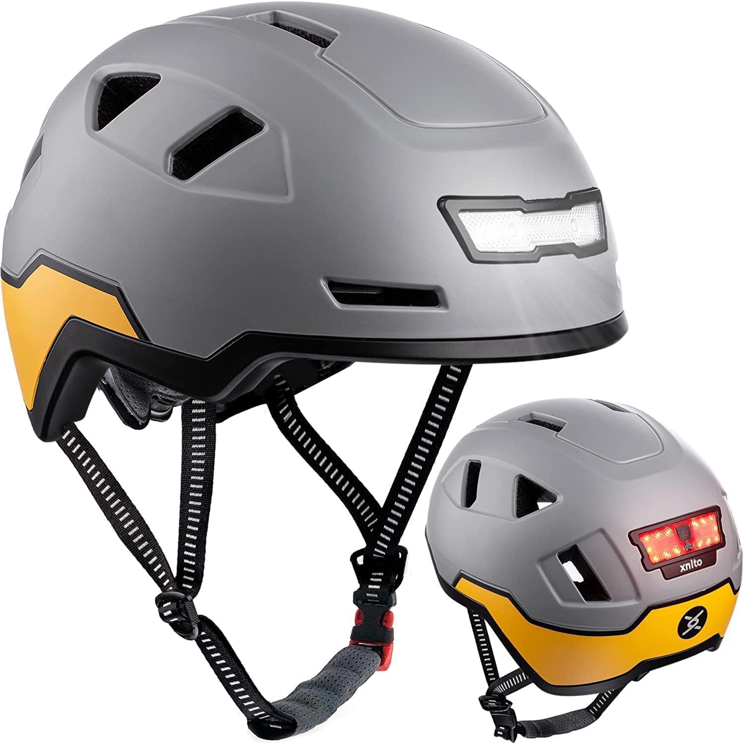 LED Bike Helmet for Adults - CPSC & NTA-8776 Certified Safety Cycling Helmet for Men & Women - Perfect for E-Bikes, Scooters, Onewheel, Commuting & Mountain Biking - Night Riding & Urban Cycling Essential Gear