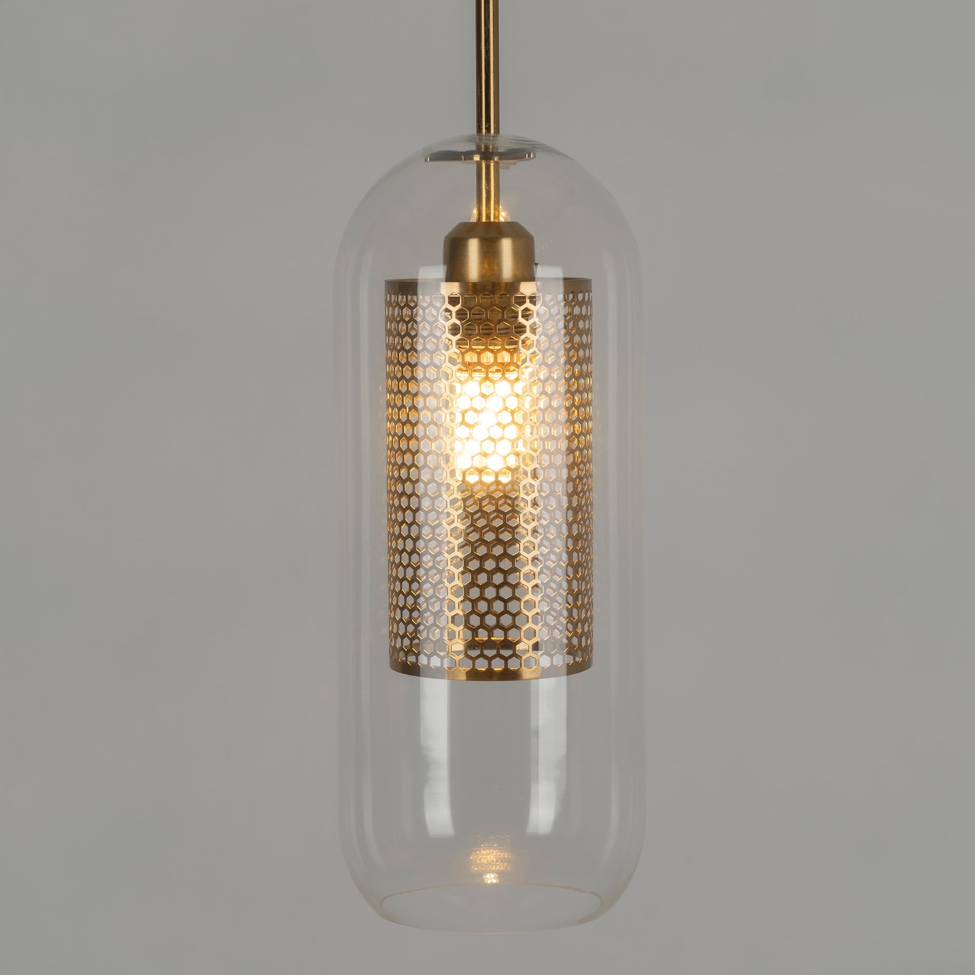 Chiswick Glass Pendant Light - Modern Hanging Ceiling Lamp for Kitchen Island, Dining Room & Bedroom Lighting