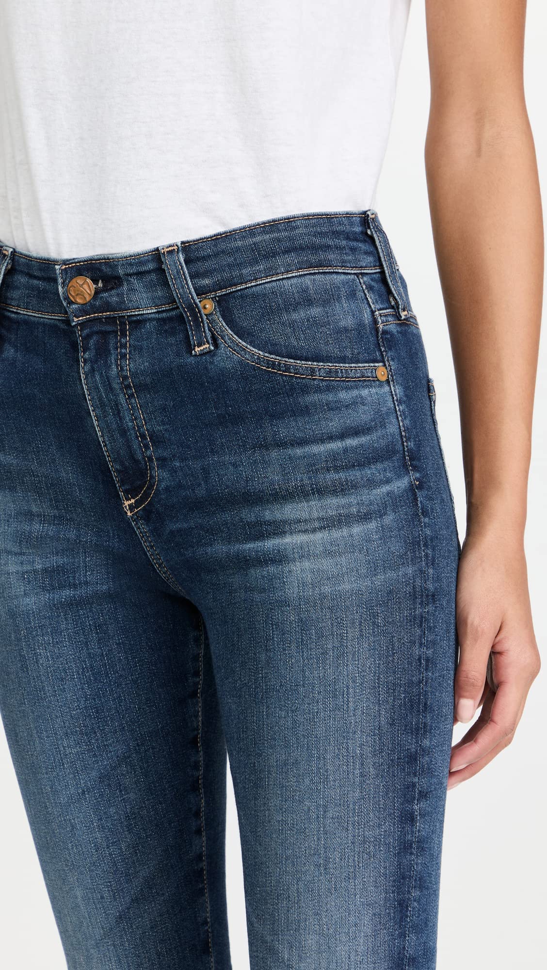 Women's Farrah High Rise Skinny Jeans - Stretchy Slim Fit Denim Pants for Casual Wear & Everyday Outfits