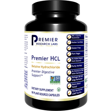 Premier HCL 90 Capsules - Premium Hydrochloride Supplement for Digestive Support & Stomach Comfort | Ideal for Acid Reflux Relief & Gut Health Maintenance