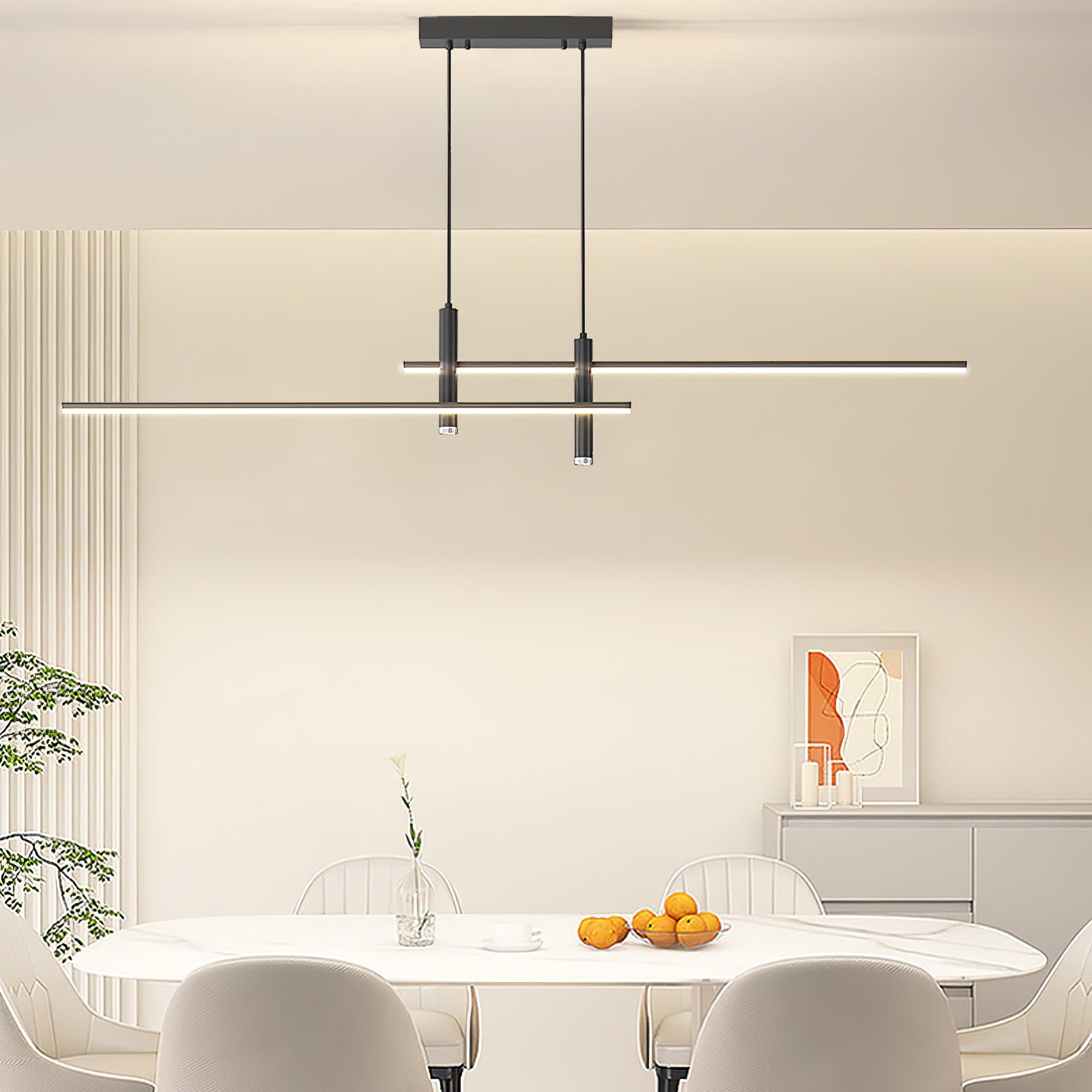 Links Island Pendant Light - Modern Glass Hanging Light Fixture for Kitchen Island, Dining Room & Bedroom - Elegant Home Decor Lighting Solution