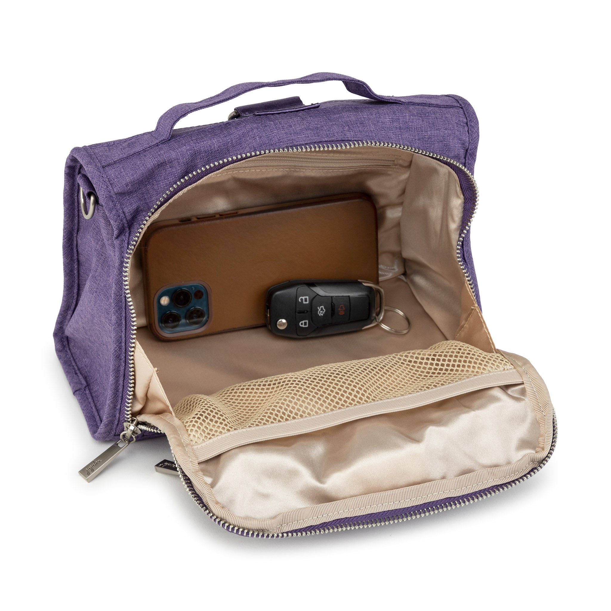Ju Ju Be Chromatics Raspberry Jam & Grape Crush Collection - Stylish Diaper Bag & Tote for Moms, Perfect for Travel, Work & Everyday Use