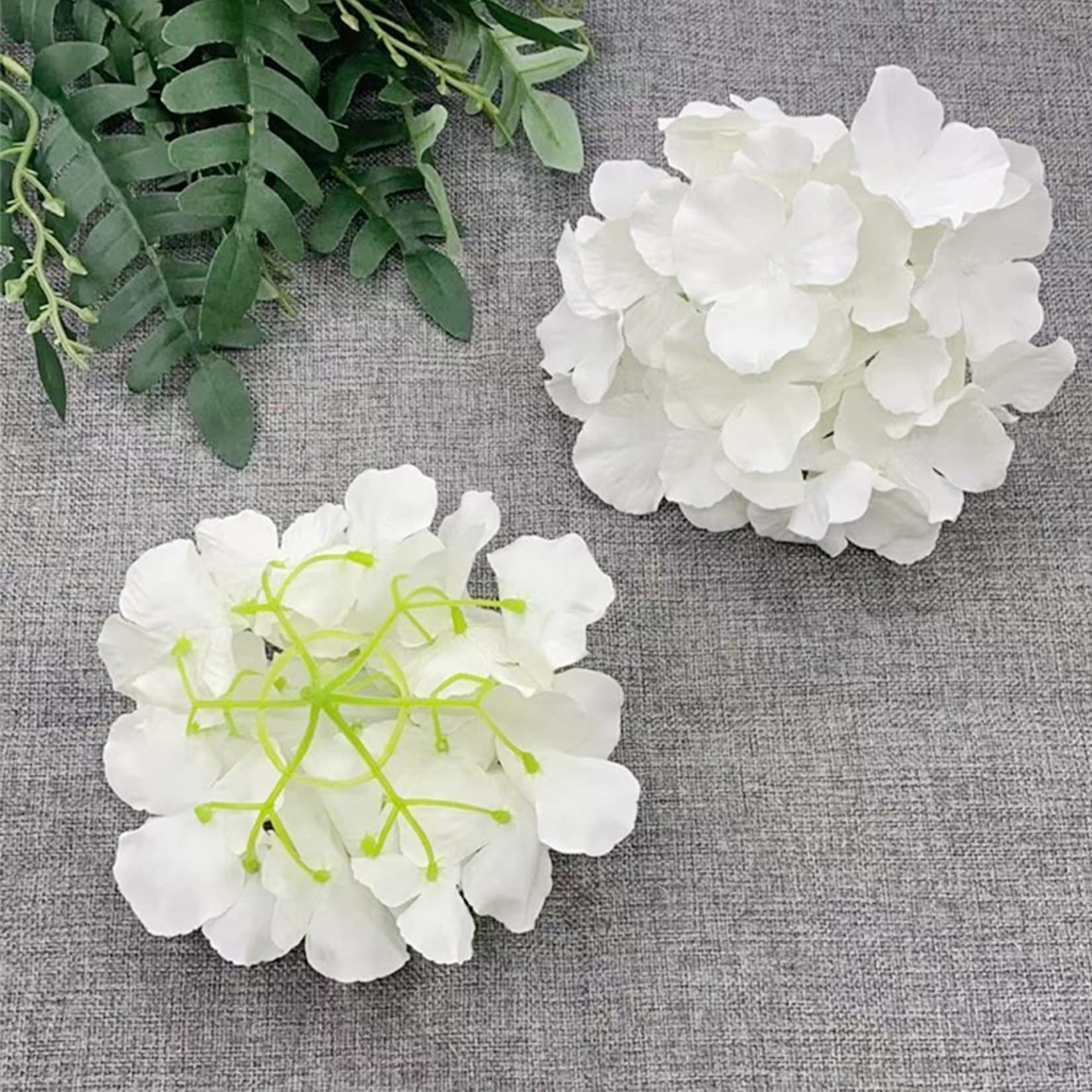 FagusHome 30 Pcs Silk Hydrangea Artificial Flowers - Realistic Fake Hydrangea Bouquet with Stems for Wedding Centerpieces, Home Decor, Party Arrangements (Pure White) - Perfect for Tablescapes, Bridal Showers & DIY Floral Projects