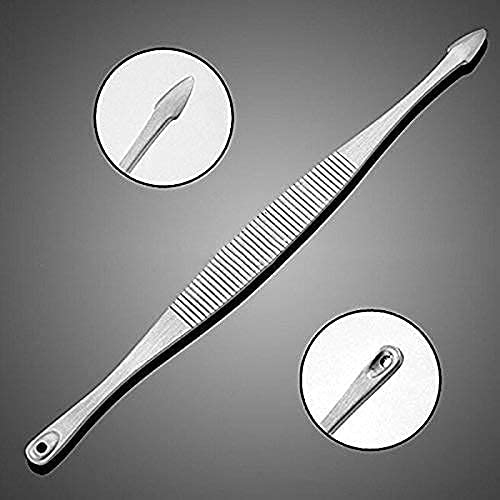 ADBHUTANAND® Professional Stainless Steel Blackhead Remover Kit - 5-Piece Anti-Slip Handle Comedone Extractor Set with Travel Case | Perfect for Facial Spa, Acne Treatment & At-Home Skincare Routine