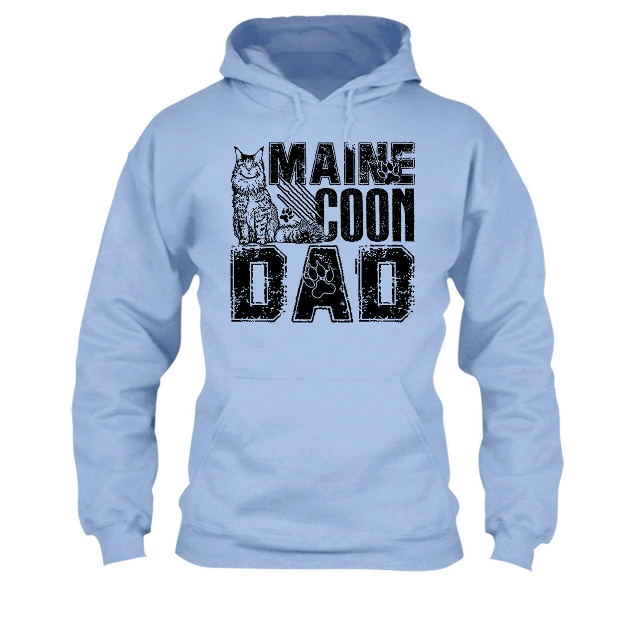 TeeTomato Maine Coon Dad Shirt - Funny Cat Lover T-Shirt & Long Sleeve Shirt for Men - Perfect Gift for Cat Dads, Father's Day & Casual Wear