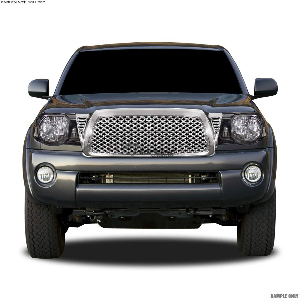 ABS Chrome Dragon Mesh Grill Guard for 05-11 Toyota Tacoma - Off-Road Protection