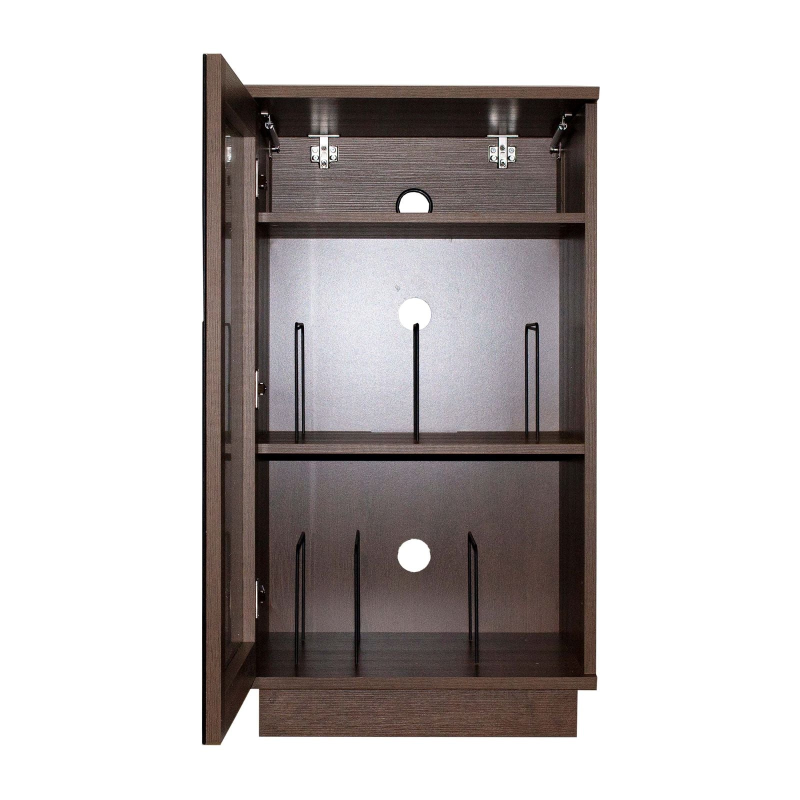 Tauris™ Dark Oak HiFi Storage Cabinet for Turntable & Vinyl Records - Perfect for Home Theater & Music Room Organization
