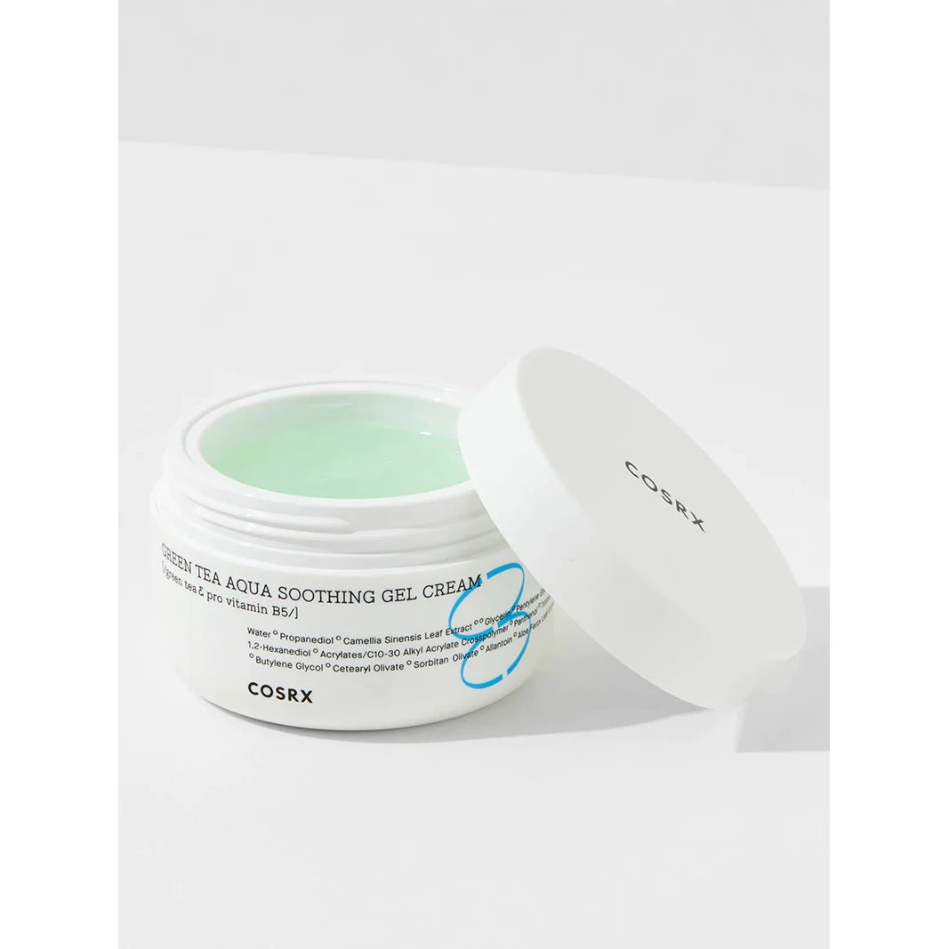 COSRX Hydrium Green Tea Aqua Soothing Gel Cream 50ml - Hydrating Face Moisturizer for Dry & Sensitive Skin | Daily Skincare Routine, Post-Sun Care & Makeup Base