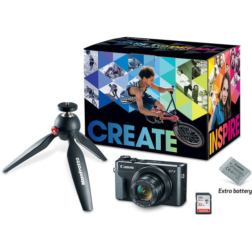 Canon PowerShot G7 X Mark II Digital Camera with 4K Video, 20.1MP, Wi-Fi & NFC - Perfect for Vlogging, Travel Photography, and Content Creation